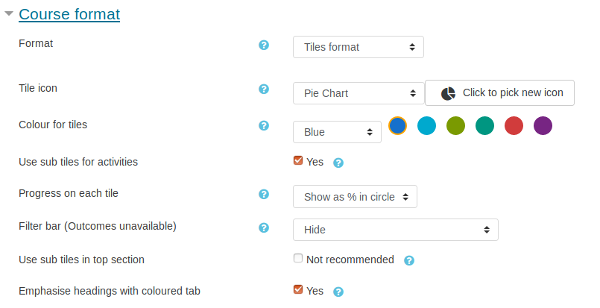 Edit course settings